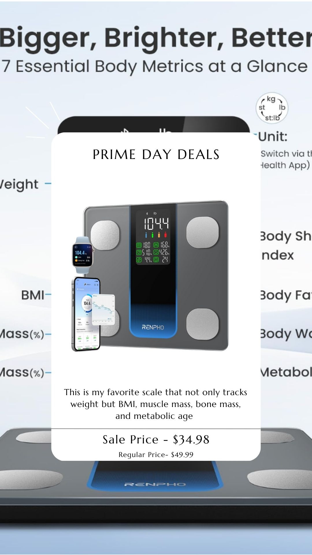 scale. amazon prime. prime day deal. smart scale. 

 

#LTKHome #LTKFindsUnder50