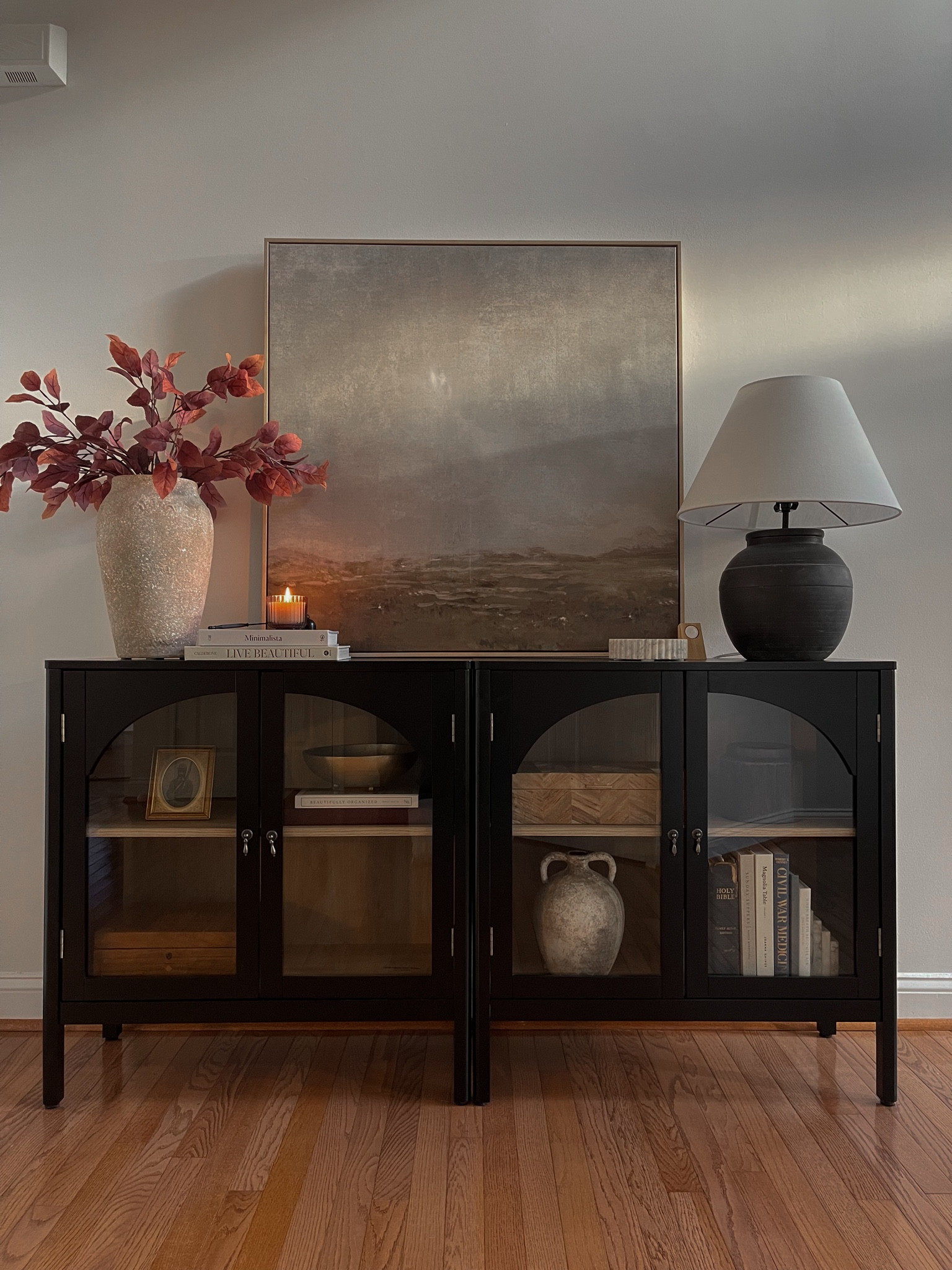 Fall decor, fall entryway, Entryway decor, cabinet decor, sideboard decor, shelf decor, foyer styling, table lamp, entryway mirror, arch cabinet

#LTKHome