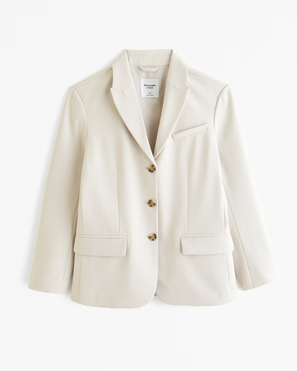 Women's Relaxed Suiting Blazer | Women's New Arrivals | Abercrombie.com | Abercrombie & Fitch (UK)