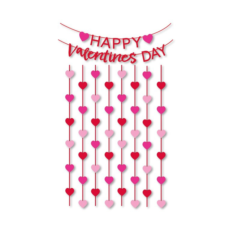 Valentine's Day Red and Pink Happy Valentine's Day Decoration Kit, 10 Pieces, by Way To Celebrate... | Walmart (US)