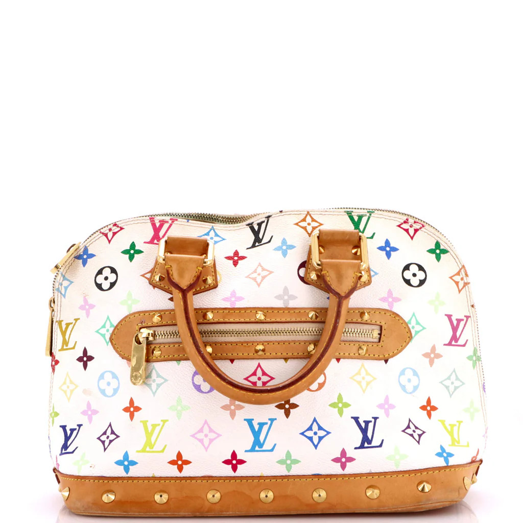 Louis Vuitton Alma Handbag Monogram Multicolor PM White 4303512 | Rebag
