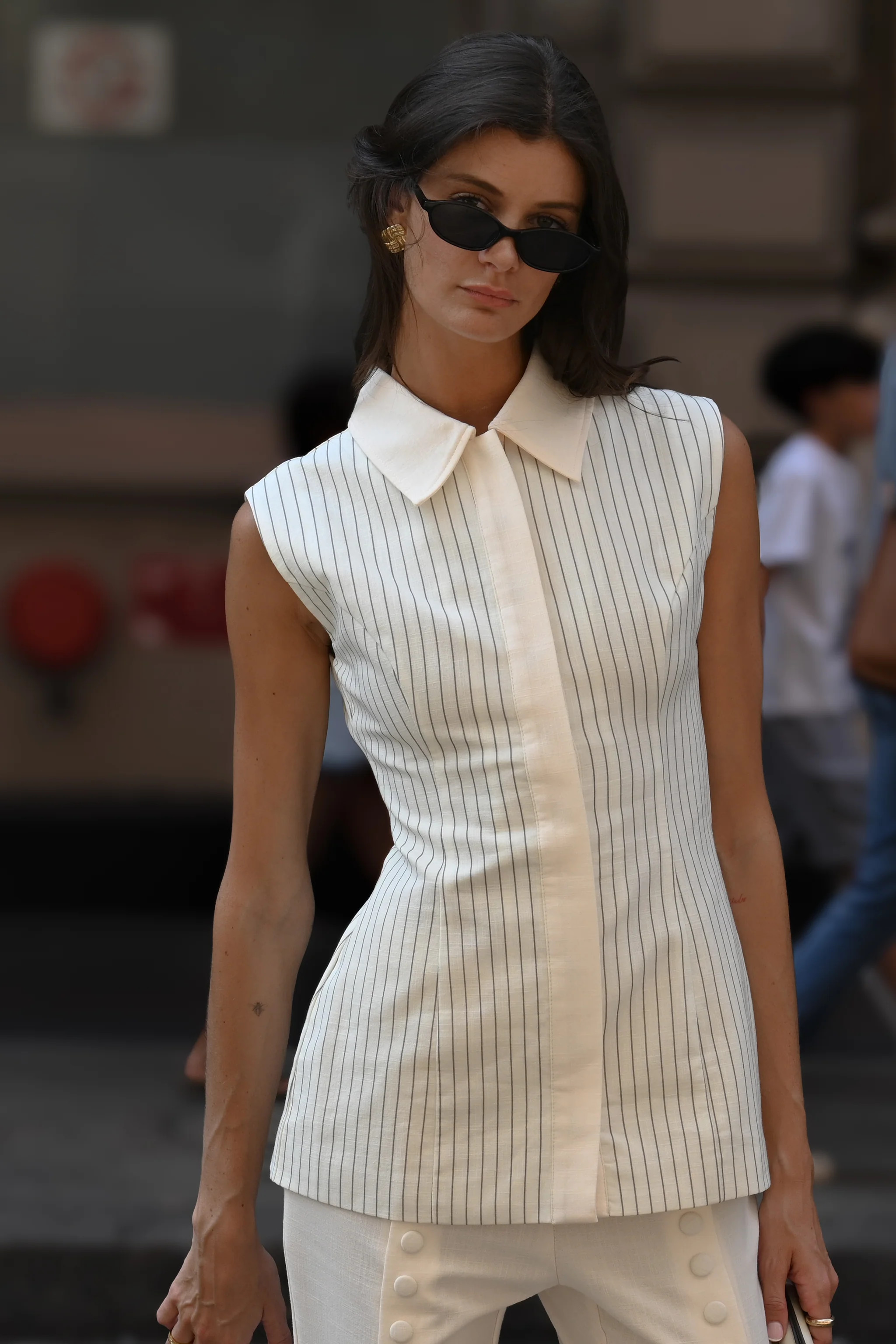 Anni Linen Top | Yellow The Label