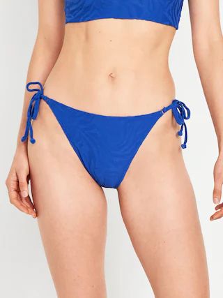 Mid-Rise Side-Tie String Bikini Swim Bottoms for Women | Old Navy (US)