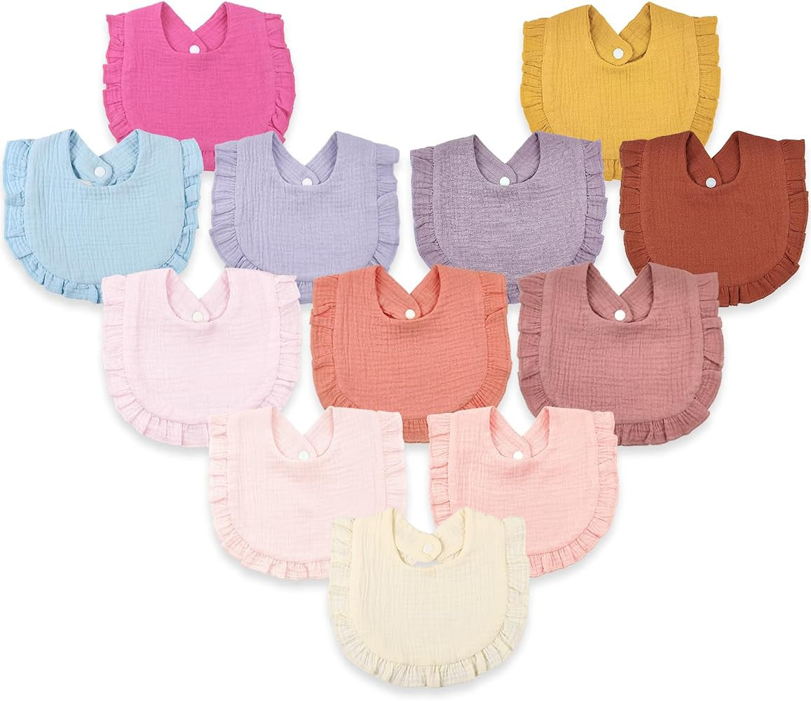 Baby Bibs Muslin Drool Teething Drooling Bibs for Baby Girl Boy Muslin Cotton | Amazon (US)