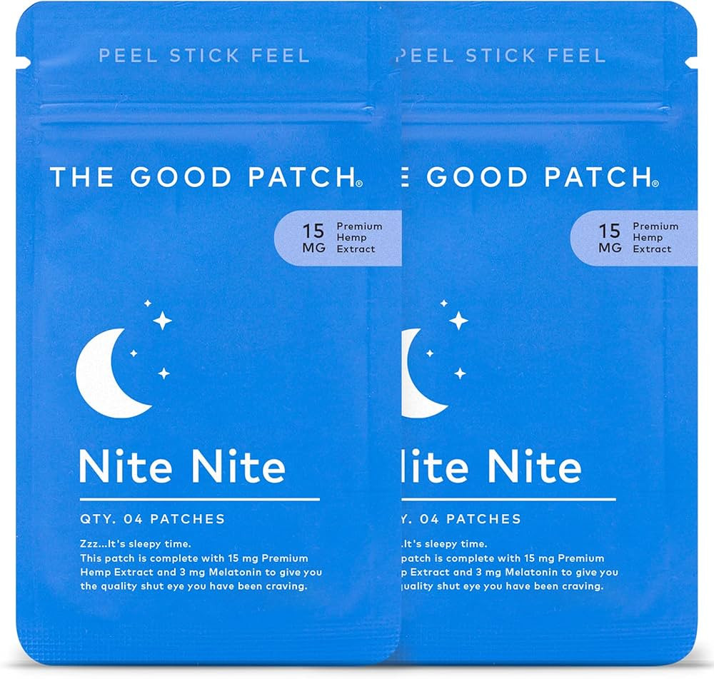 The Good Patch - Natural Sleep Hemp Patch for Adults - Sustained Release Nite Nite Patch - Herbal... | Amazon (US)
