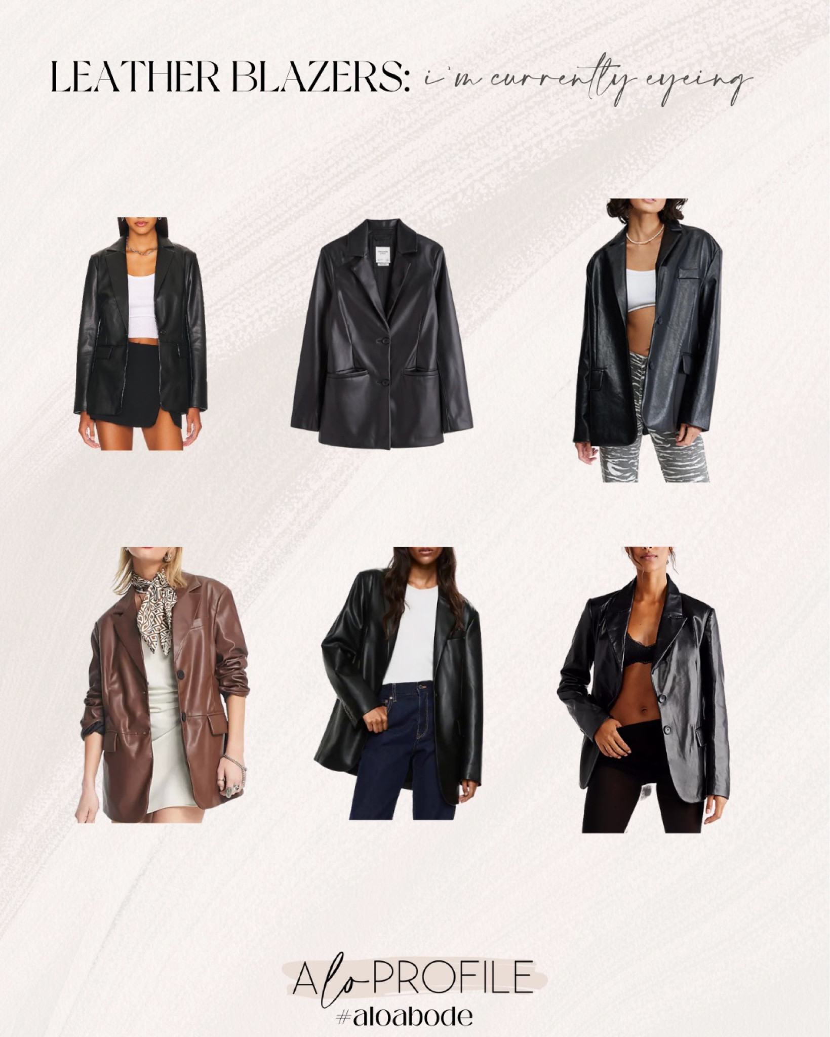 Leather blazers.