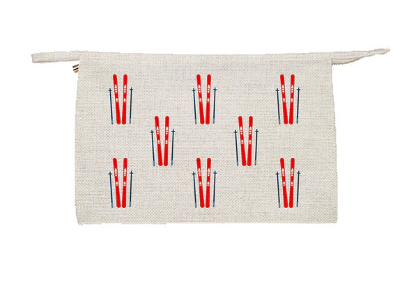 Linen Jumbo Traveler - Red Skis | Toss Designs