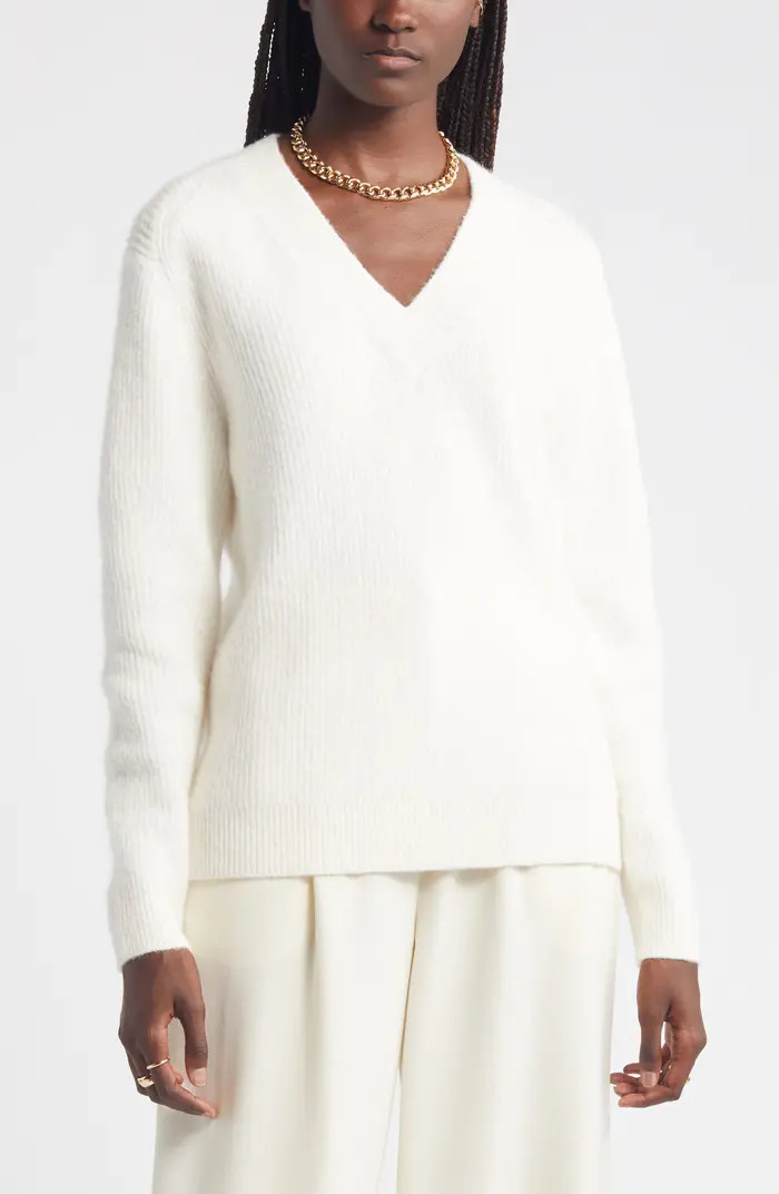 Rib V-Neck Sweater | Nordstrom