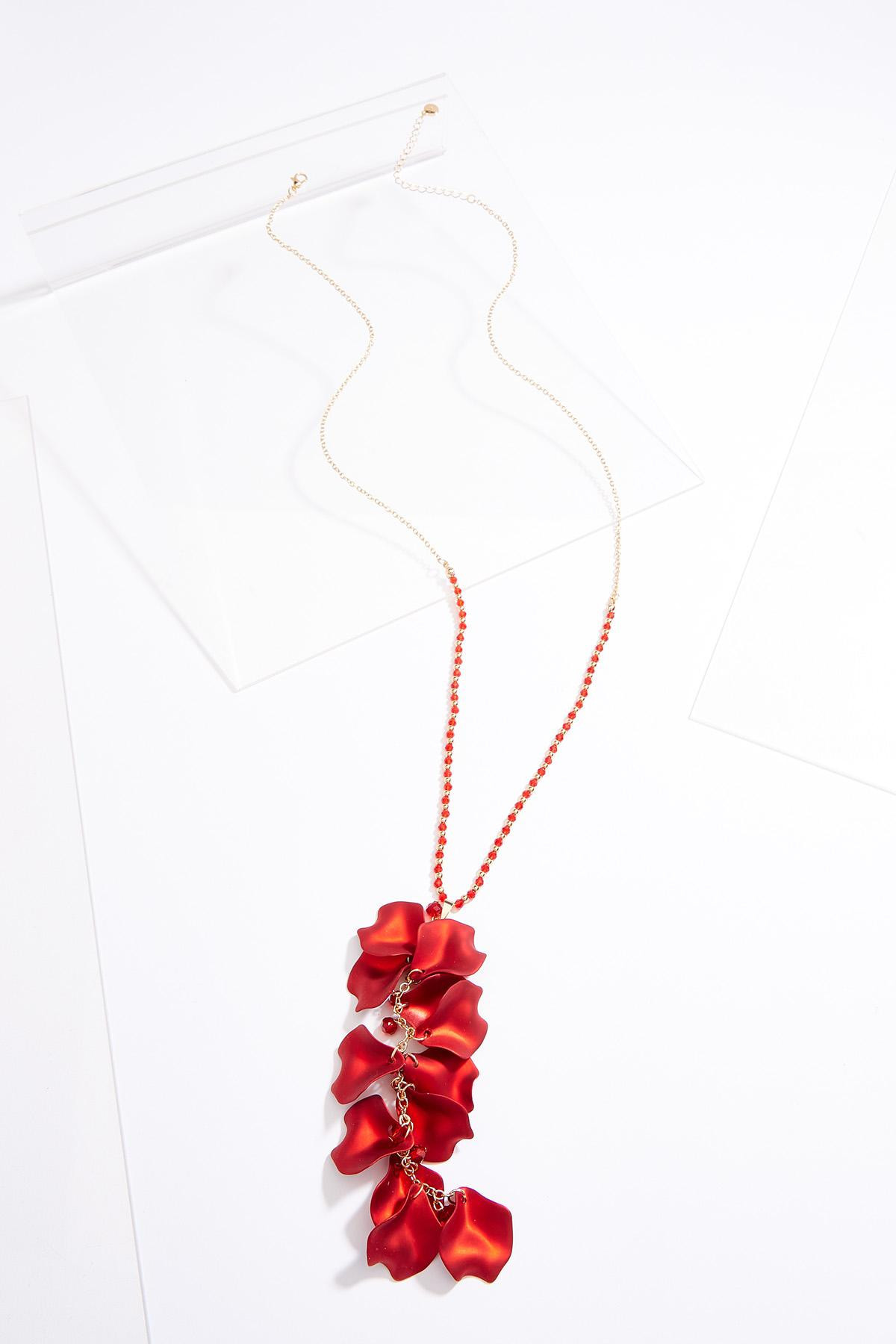 Linear Rubber Petal Necklace | Cato Fashions