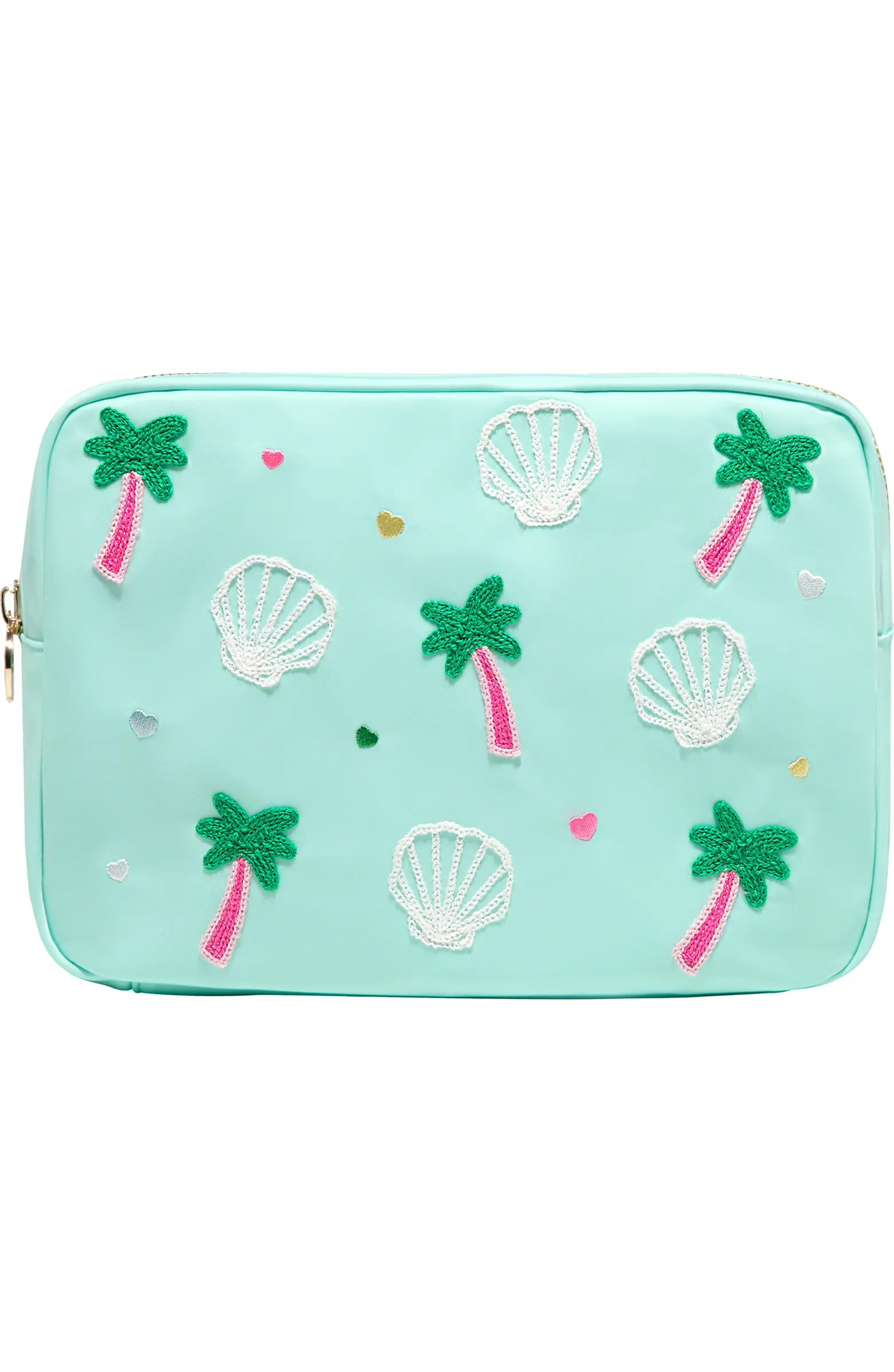 Large Embroidered Nylon Pouch | Nordstrom