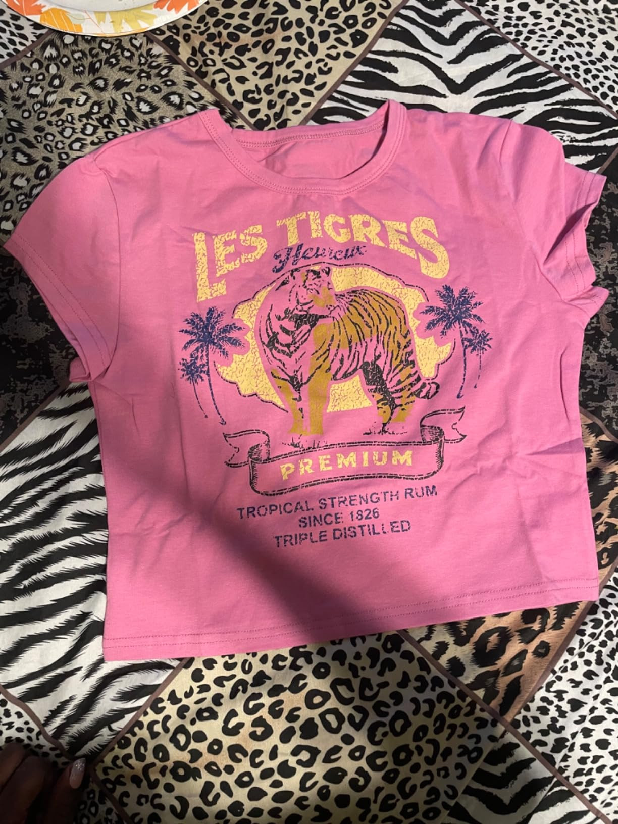 Graphic Baby Tees for Women Y2k Short Sleeve Floral Print Crop Tops Vintage Aesthetic Summer Teen... | Amazon (US)