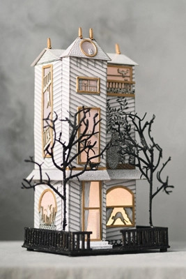 Florence Balducci Black Cat Light-Up Paper House | Anthropologie (US)