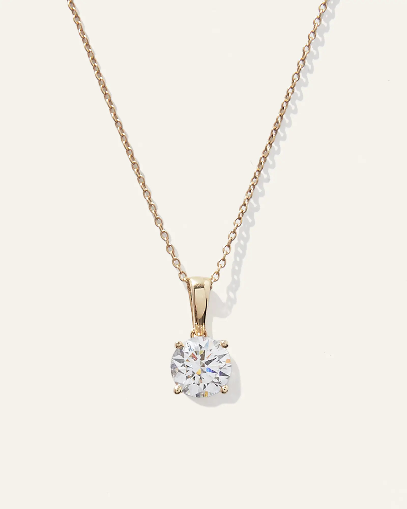14K Gold Lab Grown Diamond Solitaire Necklace | Quince