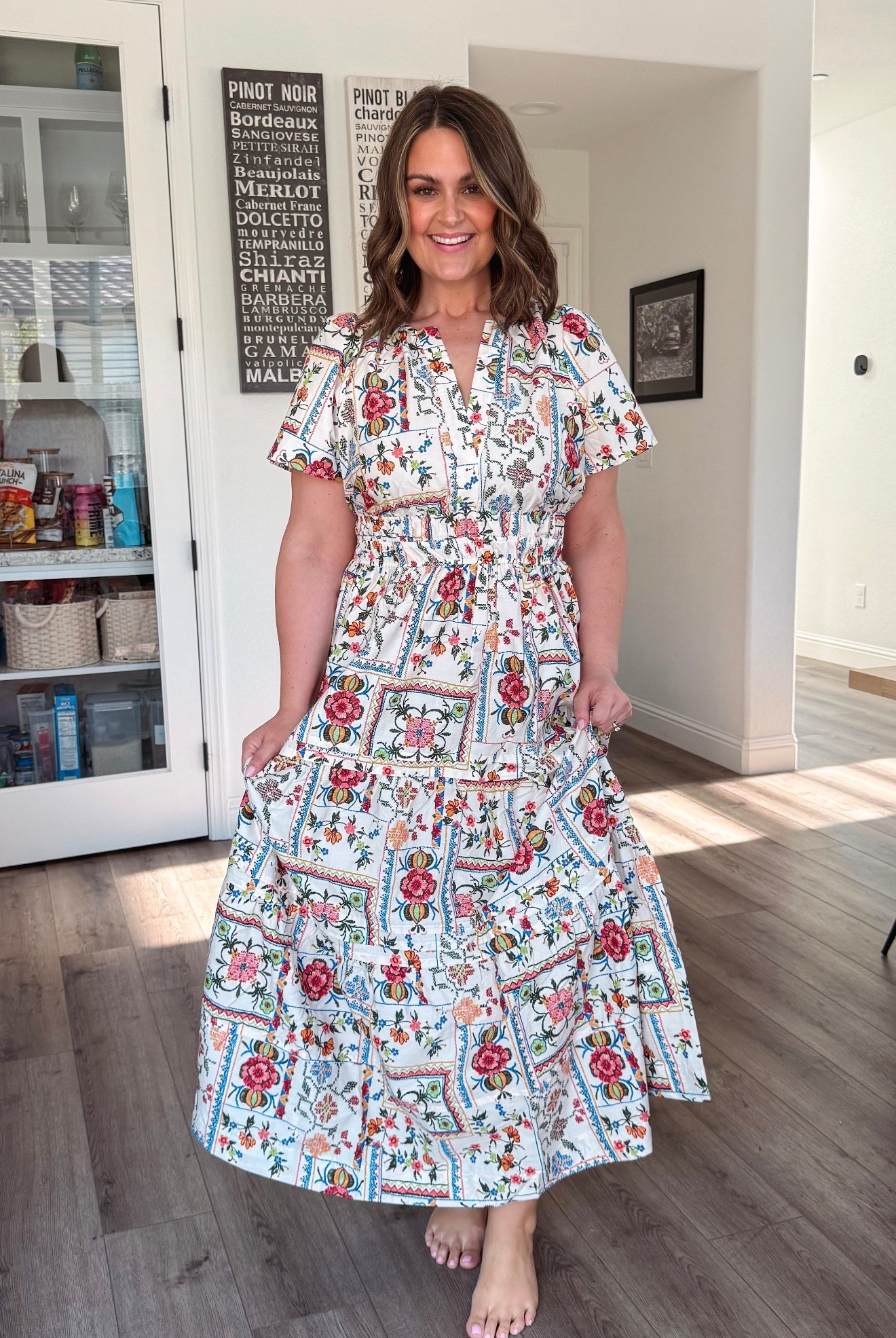 Best seller from last spring is on sale! 🌸
,
Code: COURTNEYH20 for 20% off $100+ at @Anthropologie 
If in between, size down. I’m in a large and could almost do a medium. SO many prints!

I wore this to a graduation, a wedding rehearsal, a weekend trip with friends, a work meeting, and a summer date night. Incredible quality!

#LTKOver40 #LTKSaleAlert #LTKMidsize