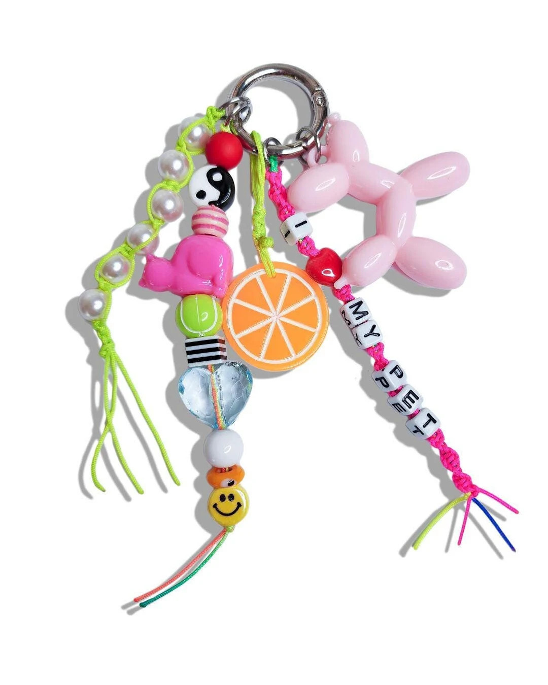 Beaded Bag Charm Pendant, Chunky Bag Charm, Y2k Bag Charm, Beaded Bag Charm, Beaded Bag Chain, Ba... | Etsy (US)