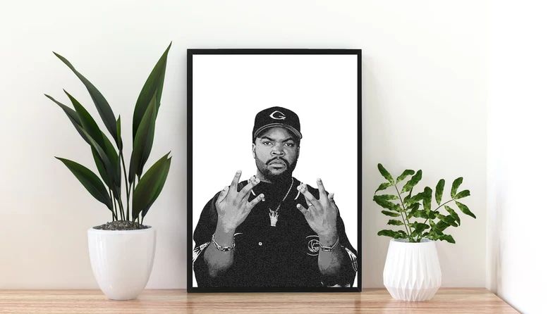 Ice Cube Digital Poster / NWA / Black and White Print / - Etsy | Etsy (US)