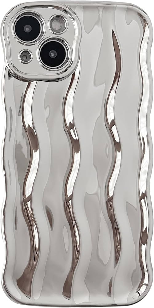 Caseative for iPhone 13 Case,Water Ripple Pattern Curly Wave Frame Soft Compatible with iPhone Ca... | Amazon (US)