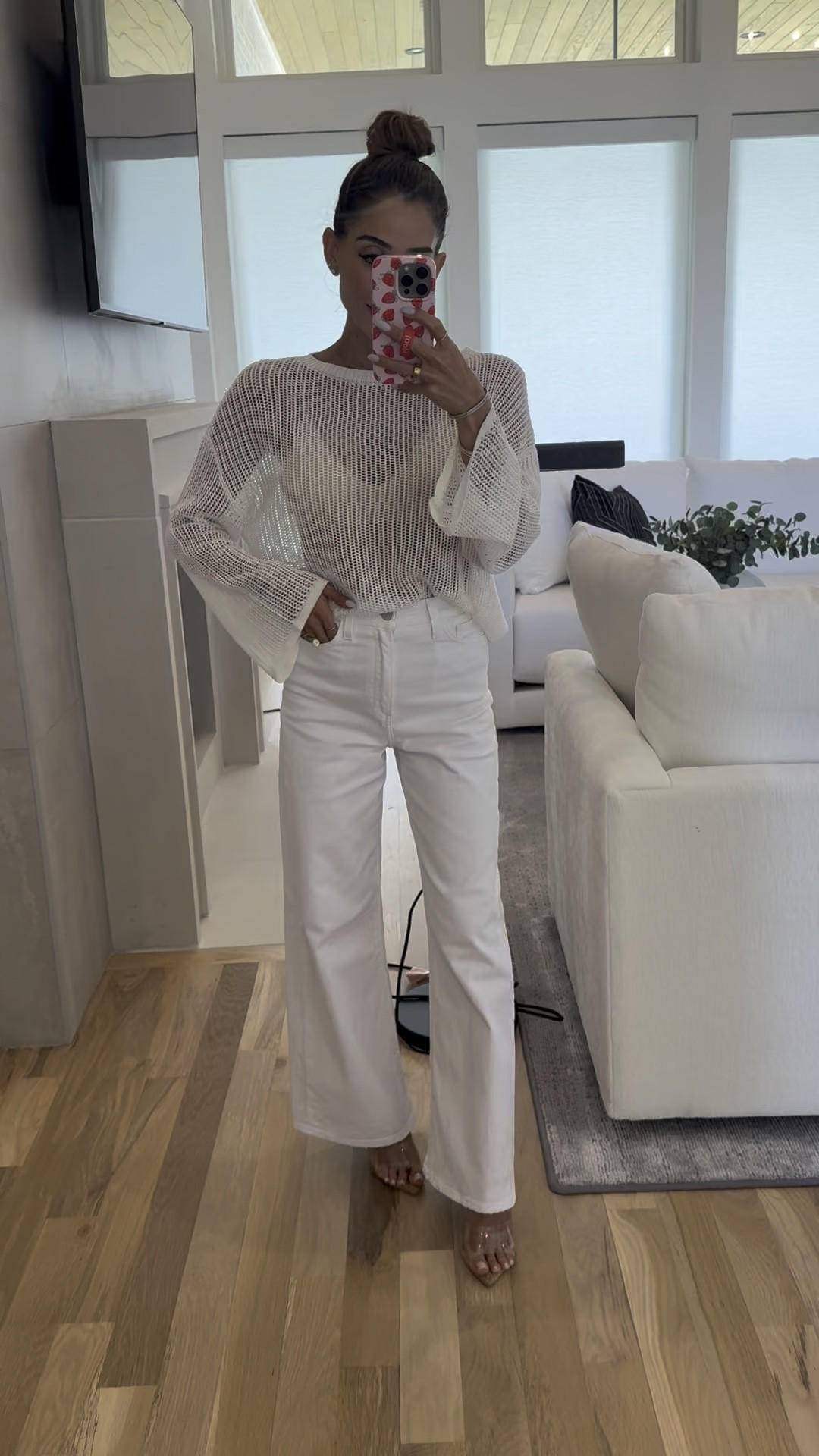 Love these white jeans size 23 crochet knit top spring outfit 

#LTKSaleAlert #LTKPetite