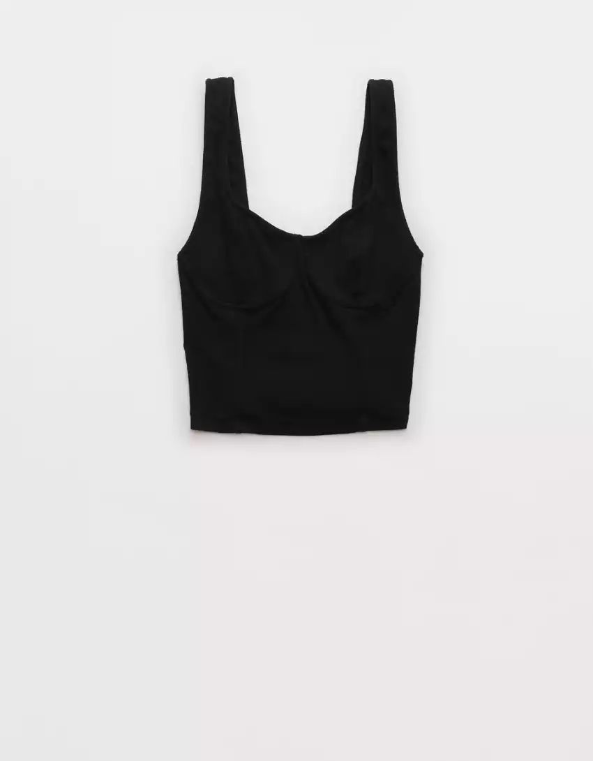 Aerie Corset Cropped Tank Top | Aerie