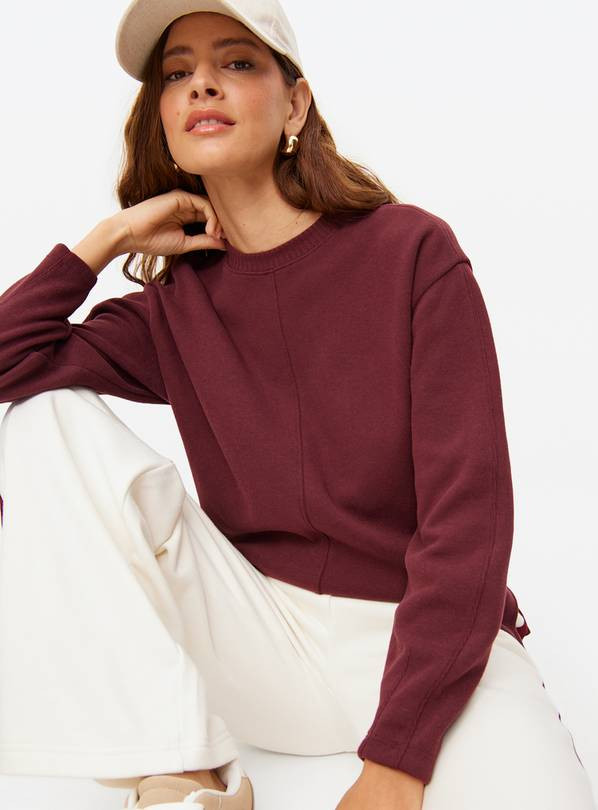 Burgundy Soft Touch Co-ord Crew neck Jumper XXL | Tu Clothing