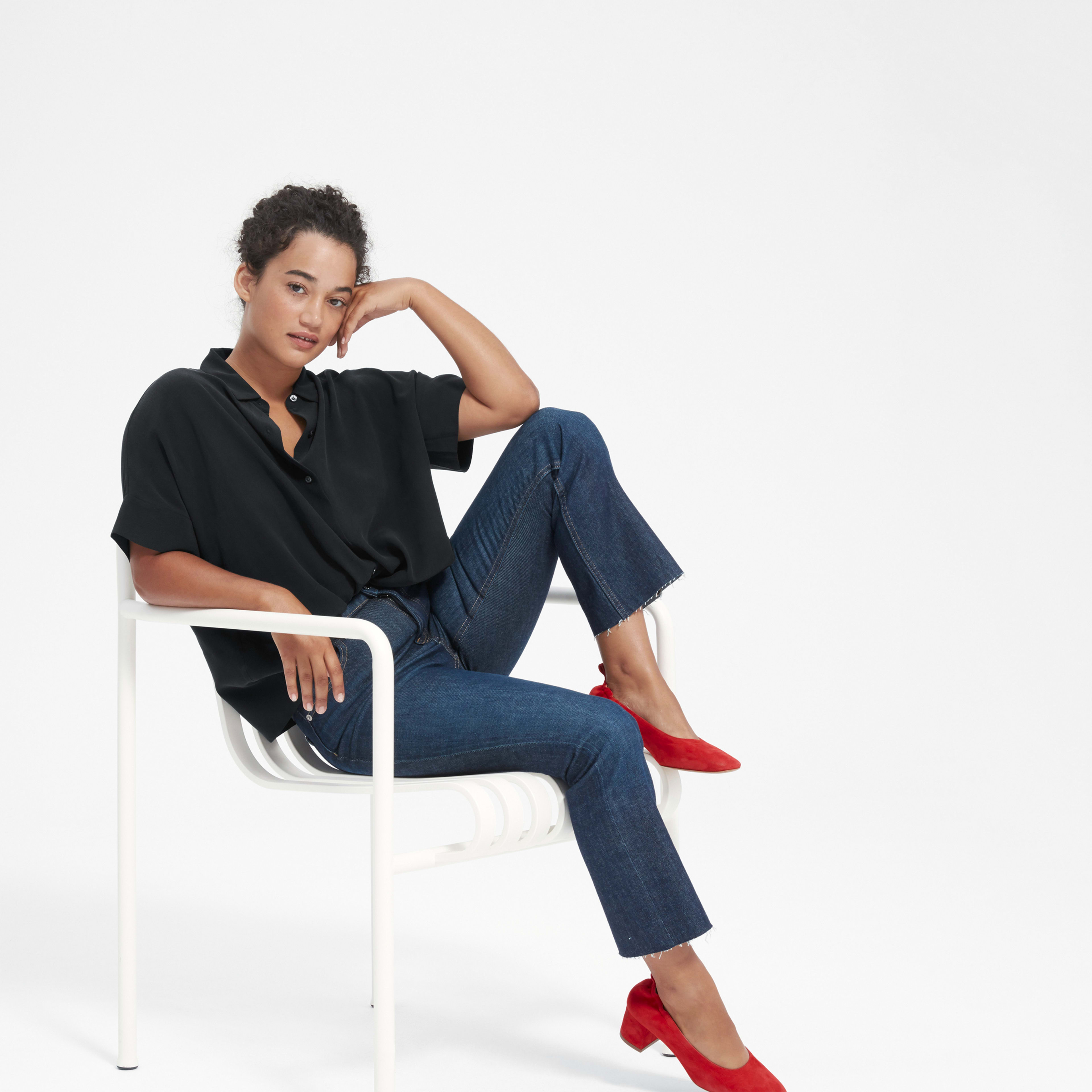 The Clean Silk Short-Sleeve Square Shirt | Everlane