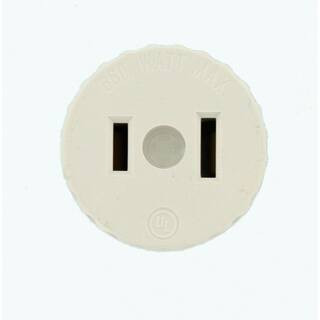 660-Watt Lamp Holder to Outlet Adapter, White R54-00125-00W - The Home Depot | The Home Depot