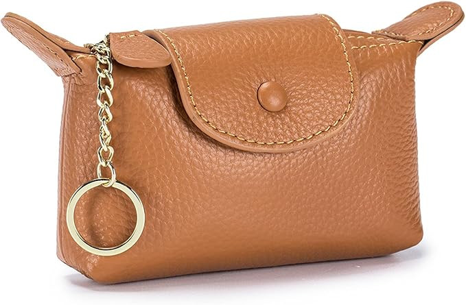 Women's Leather Mini Coin Purse, Keychain Wallet， Keychain Zipper Wallet with Key Holder, Coin ... | Amazon (US)