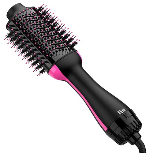 Hair Dryer Blow Dryer Brush in One, Upgraded 4 in 1 Hair Dryer and Styler Volumizer with Negative Ion Anti-frizz Ceramic Titanium Barrel | Amazon (US)
