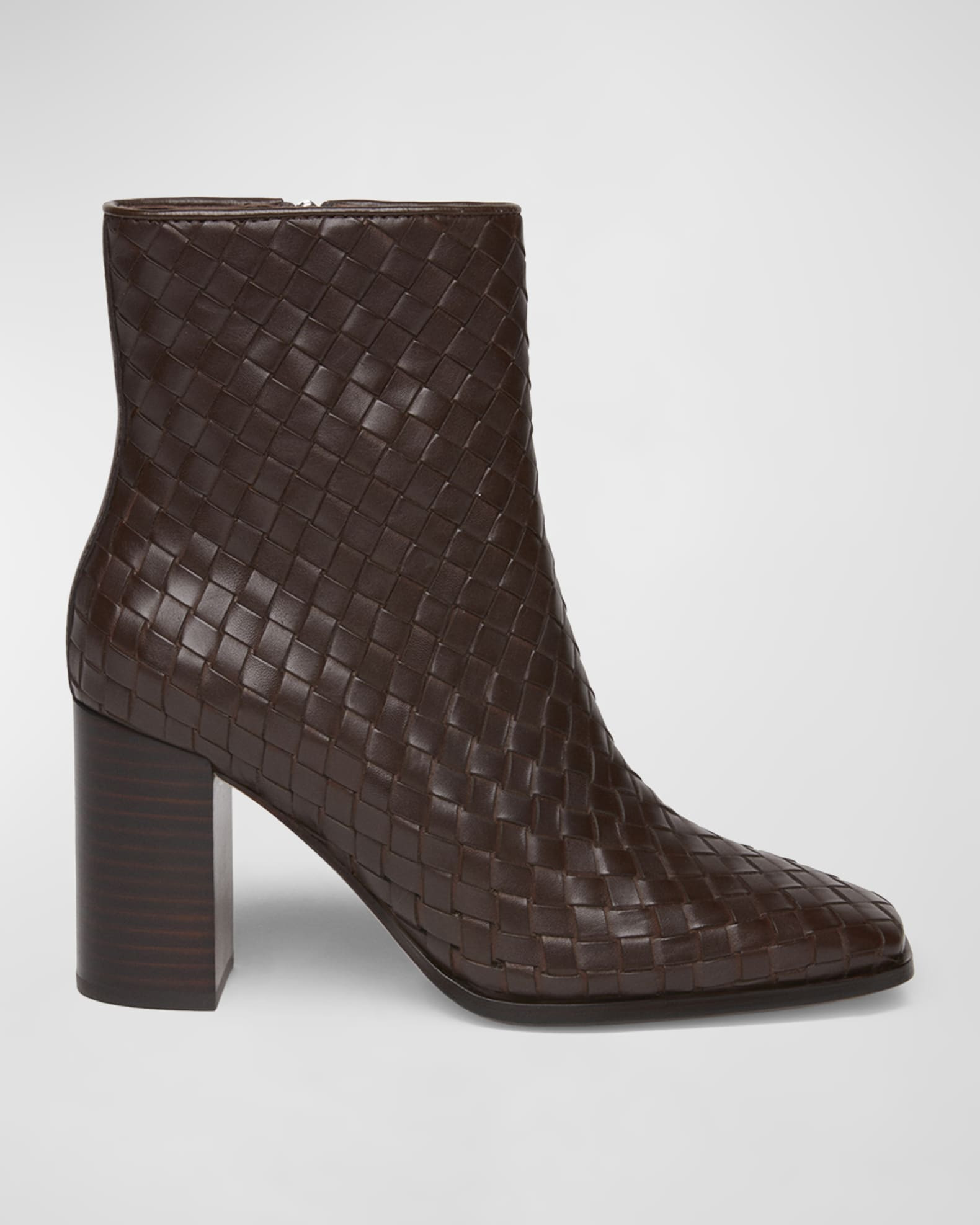 Frances Woven Leather Ankle Booties | Neiman Marcus