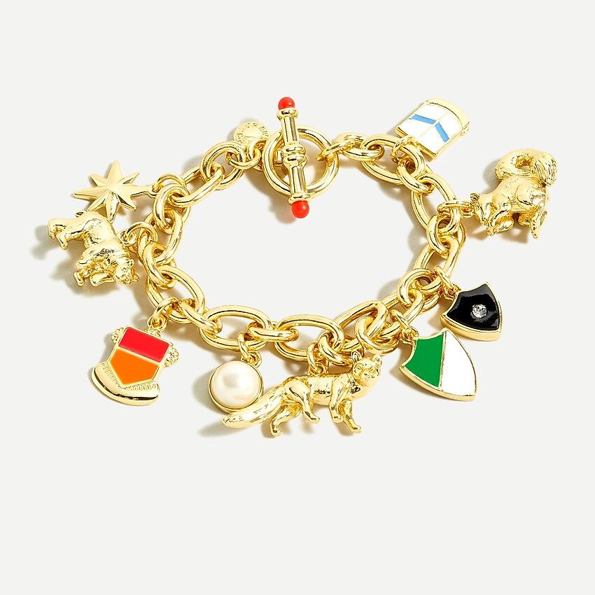 Gold crest charm bracelet | J.Crew US