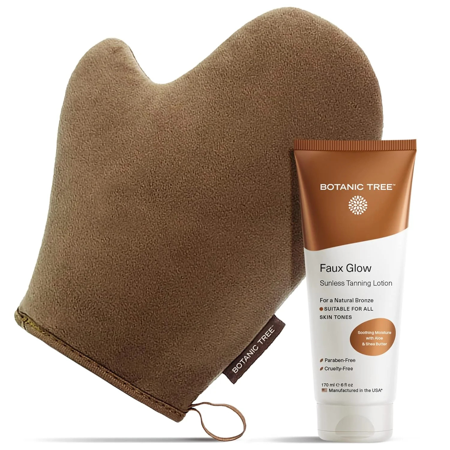 Botanic Tree Self Tanner & Mitt Bundle - Unisex Sunless Tanning Kit, 150ml | Walmart (US)