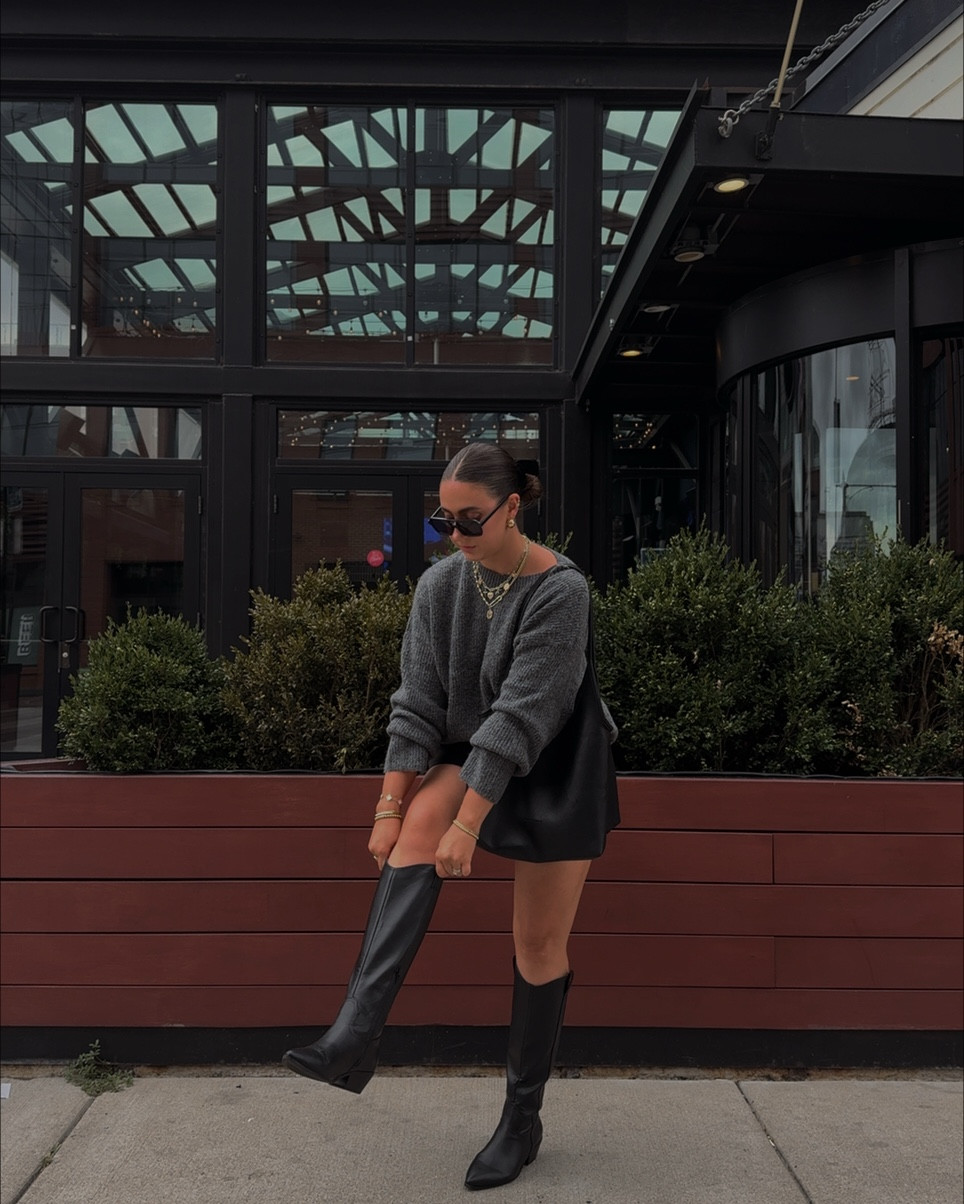 for my anti skirt girlies, shorts + high boots is just as cute 🖤

we finally have fall weather & it’s magical! all the cozy knits coming your way until further notice 

#momfashion #momstyle #stylingtips #easyoutfitideas #outfitoftheday #ootdinspiration #citymom #toddlermom #midsizemom #fallknits #cozystyle #falloutfitinspo #fallfashion #pinterestoutfit #cozystreetwear #dailyoutfitideas #capsulewardrobe #minimalstyle 

#LTKSaleAlert #LTKFindsUnder50 #LTKStyleTip