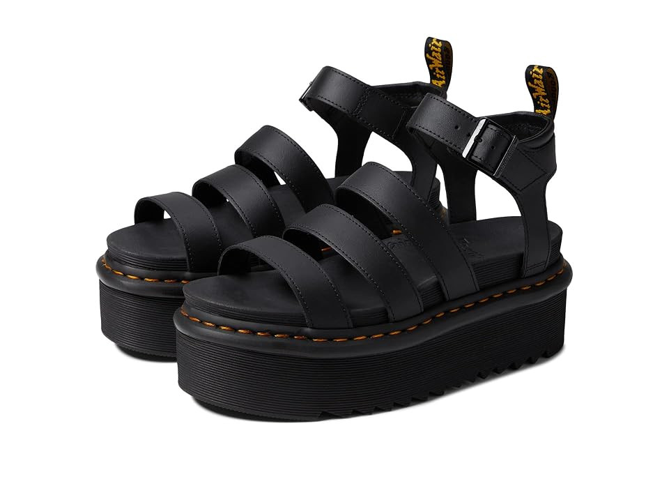 Dr. Martens Blaire Quad Women's Shoes Black Hydro Leather : UK 3 (US Women's 5) M | Zappos