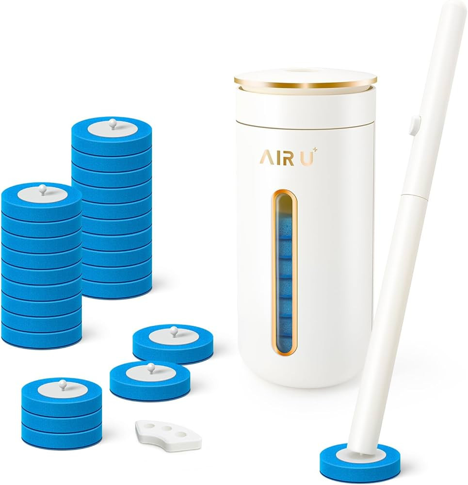 AIR U+ Disposable Toilet Brush, Toilet Bowl Cleaning System with 24 Count Wand Refill, Clean Brus... | Amazon (US)