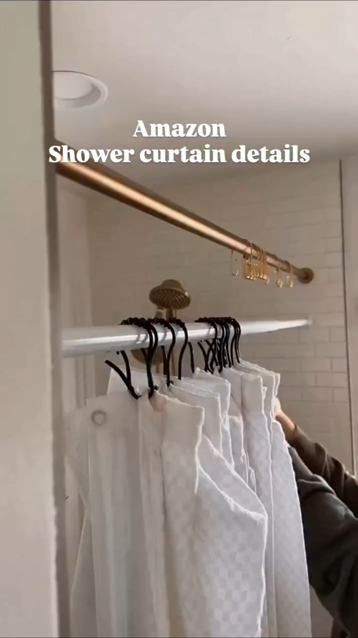 The perfect shower curtain to instantly elevate your bathroom ✨
It adds that fresh, clean look that makes every morning feel like a spa day. 🤍 

 #LTKActive #LTKHome #LTKSaleAlert