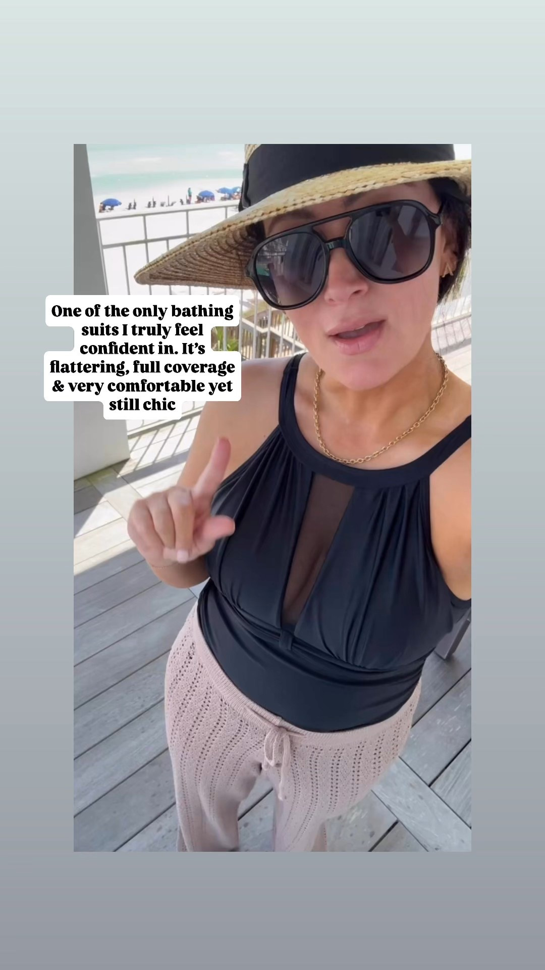 Wearing a medium in the suit & the pants set #LTKWatchNow


#LTKSwim #LTKSeasonal #LTKFindsUnder50