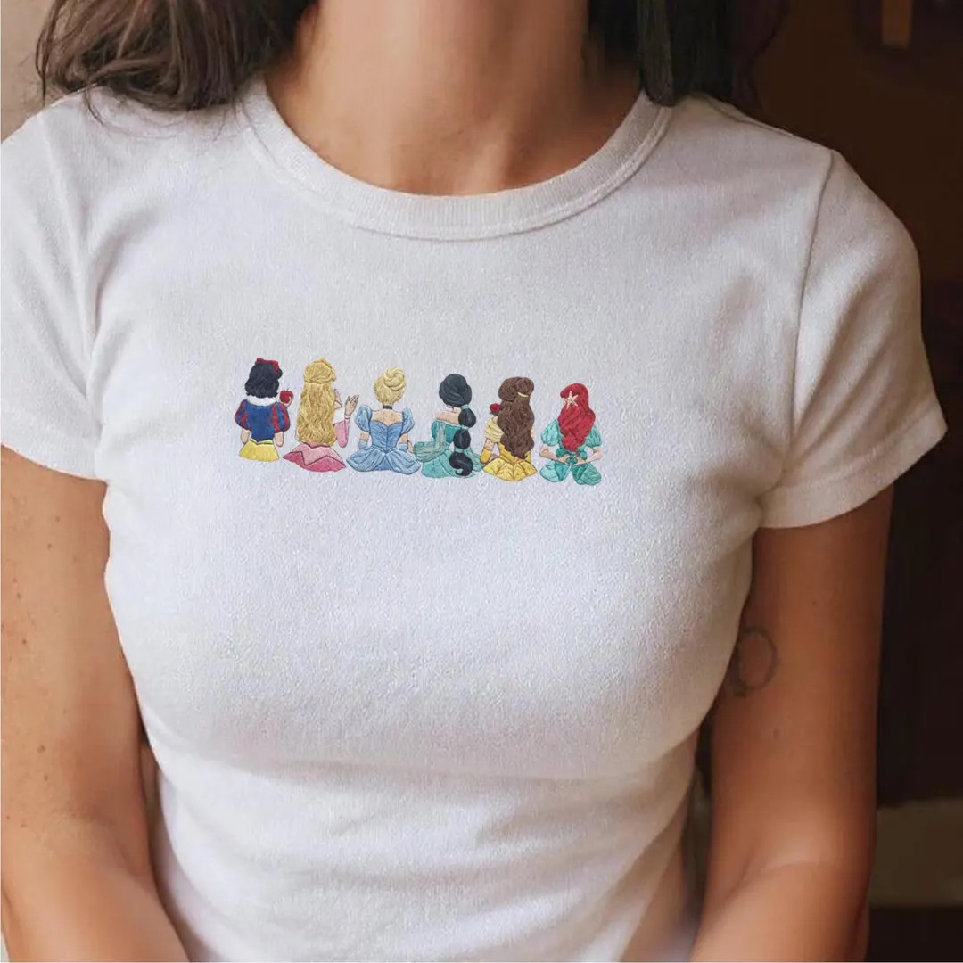 Custom Embroidered Disney Princess Baby Tee, Vintage Princess Baby T-shirt, Magical Disney Summer... | Etsy (Global)
