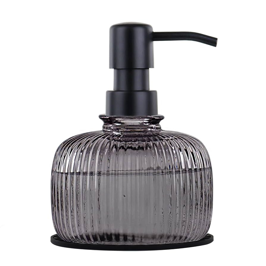12 OZ Soap Dispensers with Silicone Mat, for Kitchen and Bathroom Contertop Wash Hand Liquid, Dis... | Amazon (US)