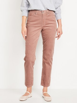High-Waisted OG Straight Corduroy Ankle Pants | Old Navy (US)