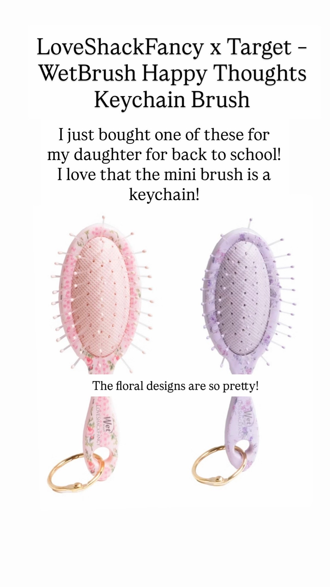 LoveShackFancy x Target – WetBrush Happy Thoughts Keychain Brush

#LTKBeauty