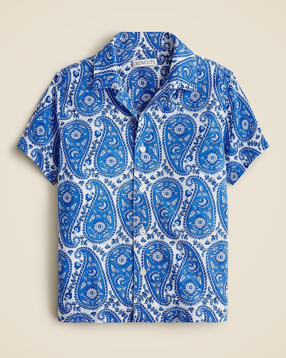 Kids' short-sleeve camp shirt in prints | J. Crew US