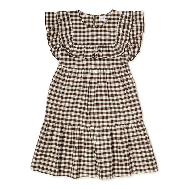 Wonder Nation Girls Ruffle Yoke Dress, Sizes 4-18 & Plus - Walmart.com | Walmart (US)