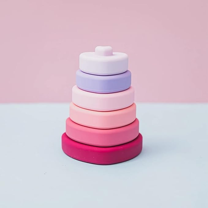 Baby step Heart Shaped Silicone Stacking Toy – Baby Teether, Soft Building Blocks Tower, Montes... | Amazon (US)