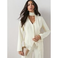 The Very Collection Scarf Co-Ord Blazer - Cream | Very (UK)