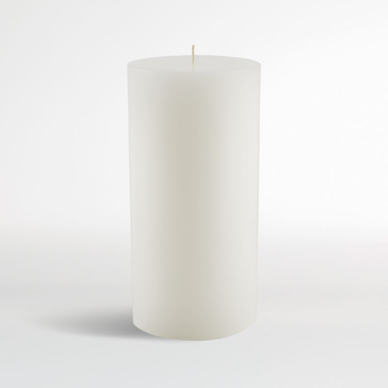 4"x8" White Pillar Candle + Reviews | Crate & Barrel | Crate & Barrel