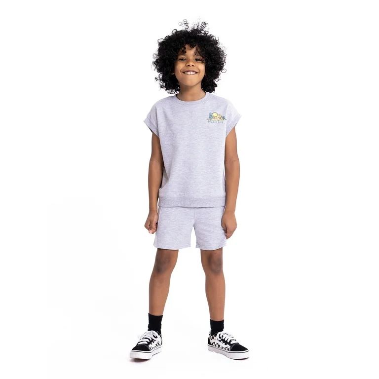 Wonder Nation Toddler Boys Summer Knit Top and Shorts Set, 2-Piece, Sizes 12M-5T | Walmart (US)