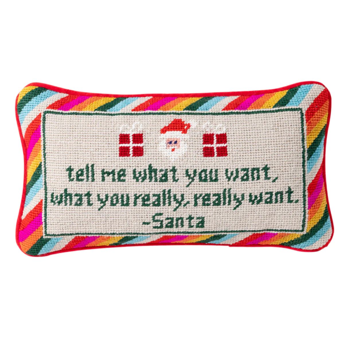 Furbish Studio - Tell Me What You Want Needlepoint Pillow | Furbish Studio