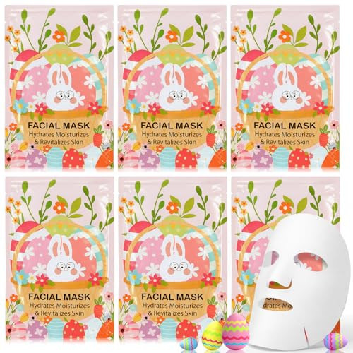 Loopeer 6 Pcs Easter Gifts Bulk for Adults Easter Basket Stuffers for Adults Spring Facial Masks for Girls Women Teacher Employees Party Favors Bulk | Amazon (US)