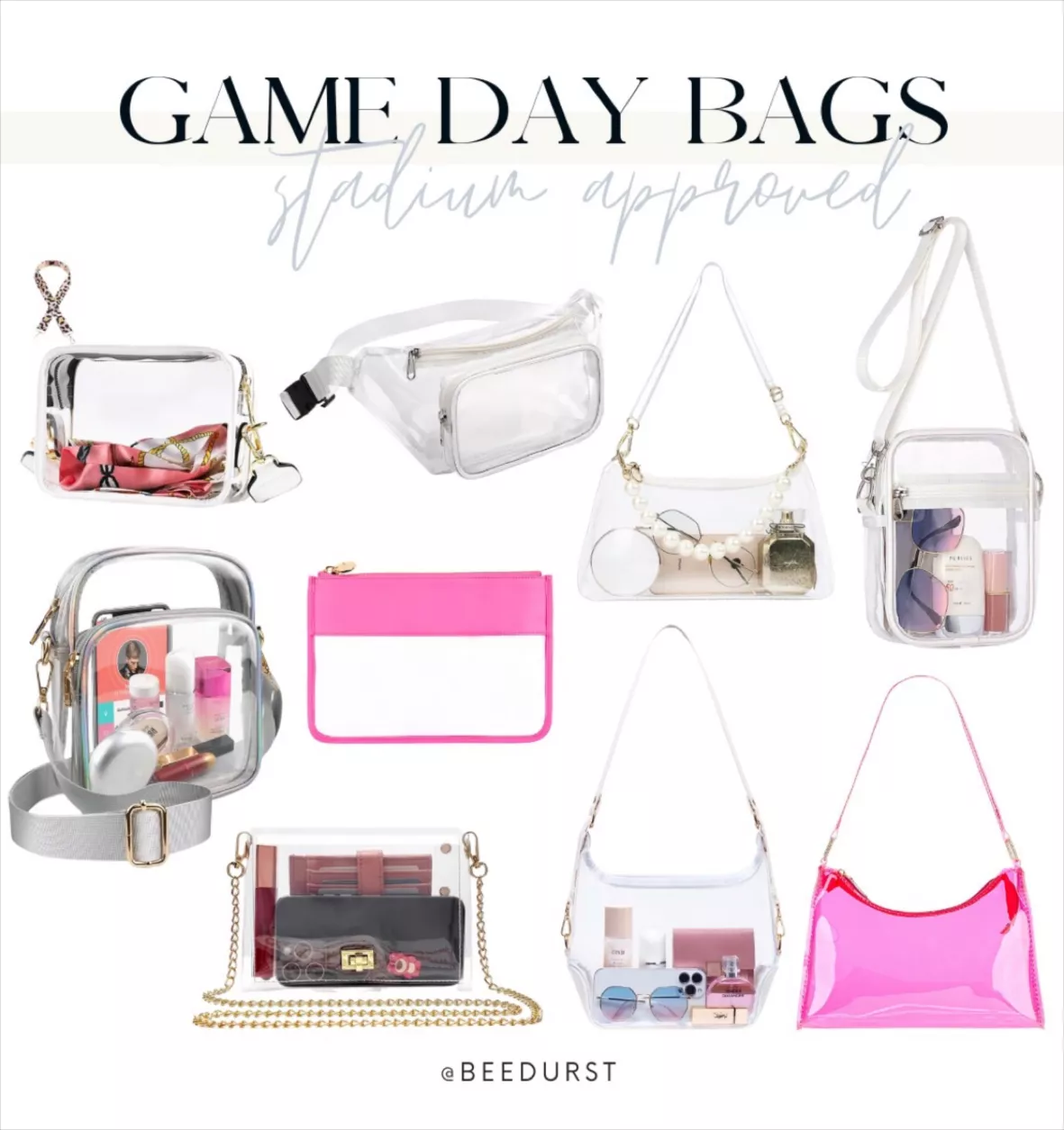 COROMAY Clear Purse TPU Clear Bag Stadium Approved Clear Crossbody Bag