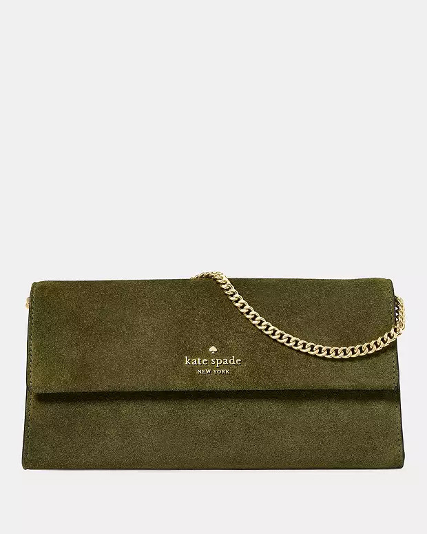 Scarlett Suede Wallet On Chain | Kate Spade Outlet